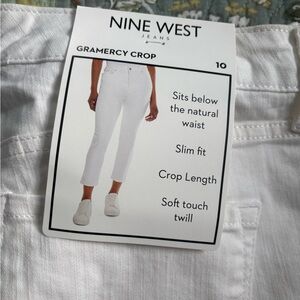 Nine West Women's Crisp White Cropped Jeans